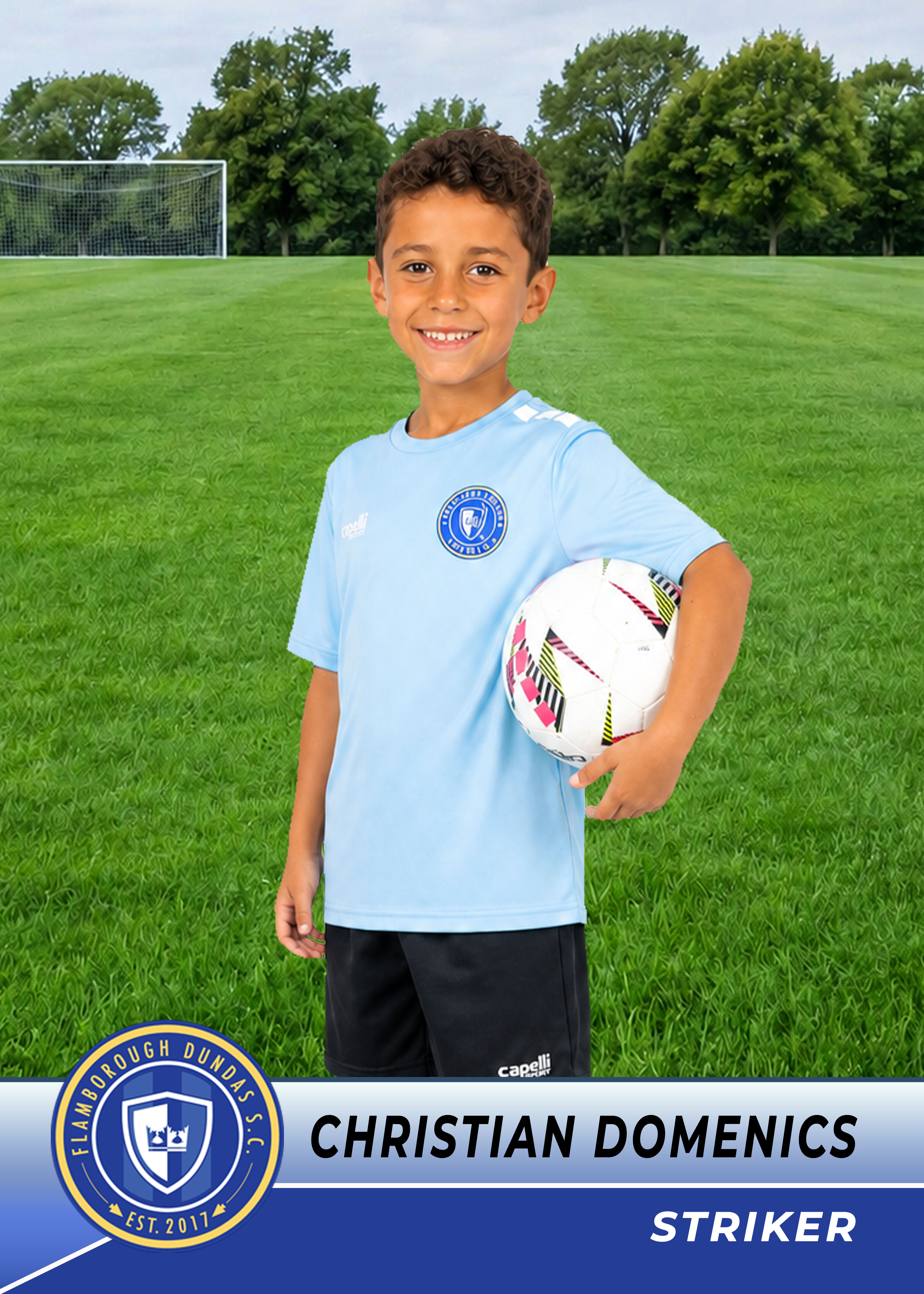 Christian Domenics soccer card front